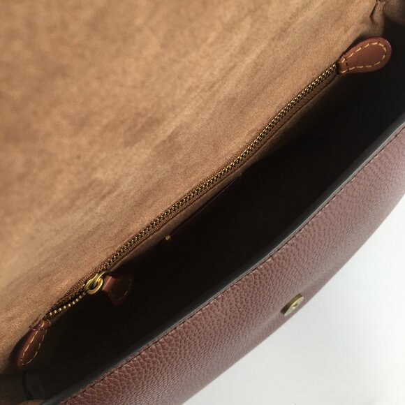 COACH Legacy Small Pebbled Leather Shoulder Bag CU099 Maple Outlet NEW - Picture 4 of 10